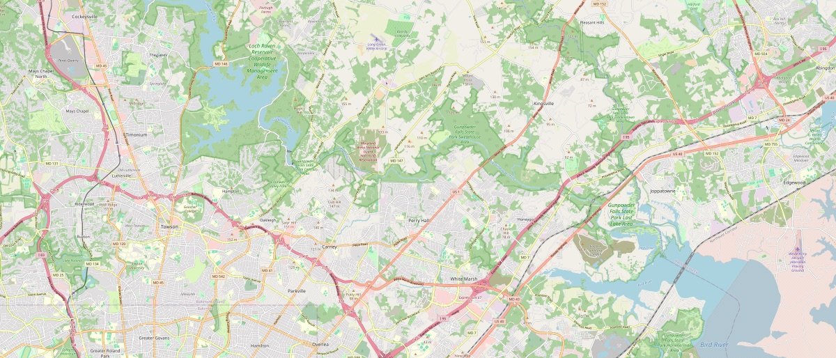 Street map of Perry Hall, MD and the surrounding 8 miles
